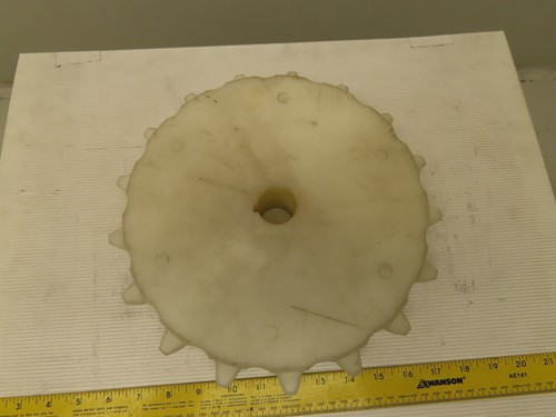 11" OD x 1" Tooth Width 17T Nylon Conveyor Sprocket 1-1/4" Bore - Picture 7 of 12