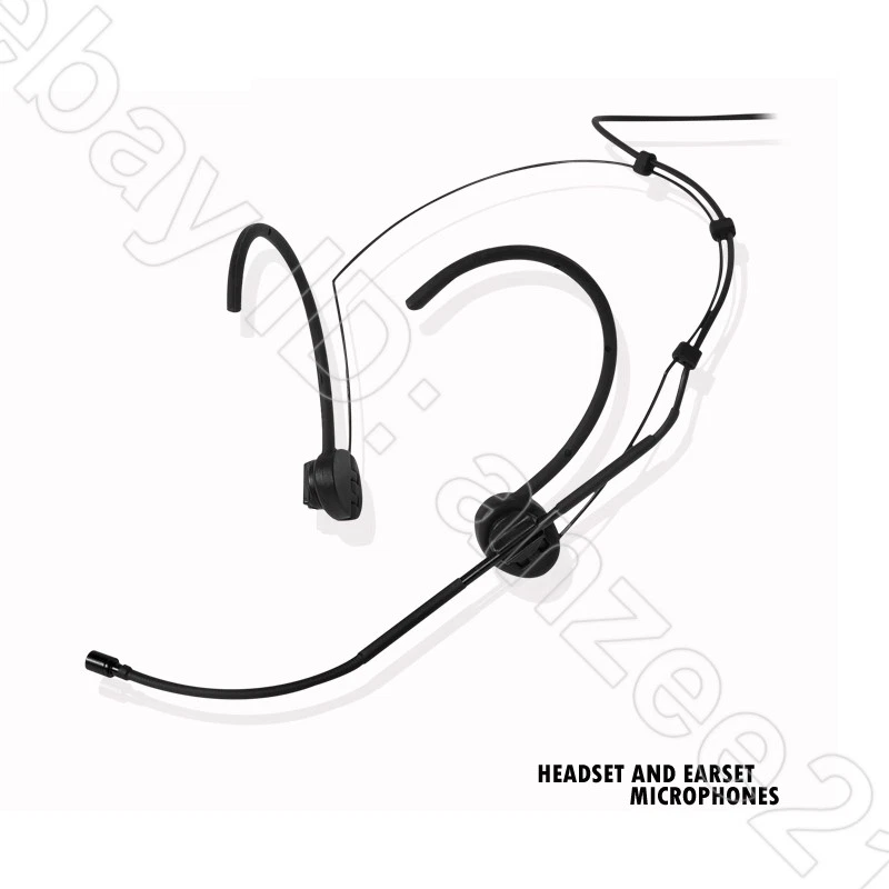 Folding Beige Headset Microphone for Sennheiser Audio Technica Shure Wireless - Image 3 of 4