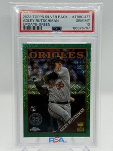 Adley Rutschman 2023 Topps Silver Pack Update PSA GEM MT 10 RC /99 Green SP