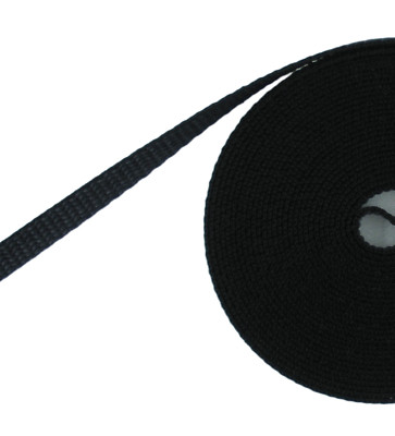 1/4 inch BLACK Light Weight Nylon Webbing 5, 10, 25, 50, or 100 YARDS