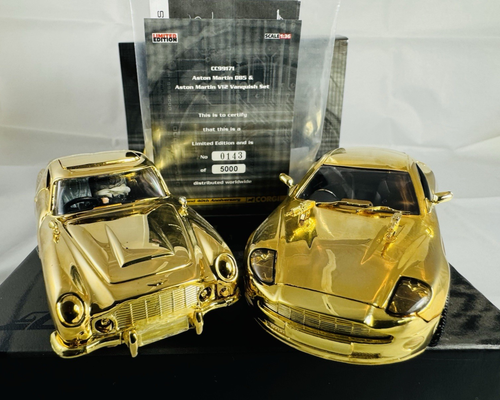 James Bond Corgi Aston Martin DB5 & V12 Vanquish 40th Annivers Gold Set CC99171 - Picture 8 of 24