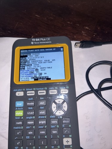 Texas Instruments TI-84 Plus CE Graphing Calculator Tested No Case W Cable Mark - Picture 6 of 11