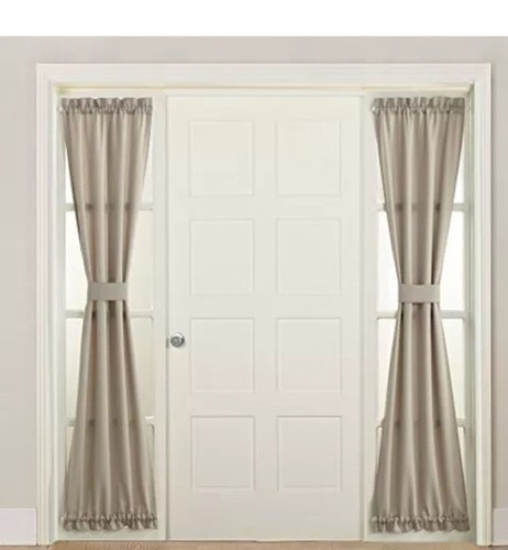 Sun Zero 50220 Barrow Front Door Sidelight Curtain Panel with Tie Back, 26" x 72 - Picture 6 of 6