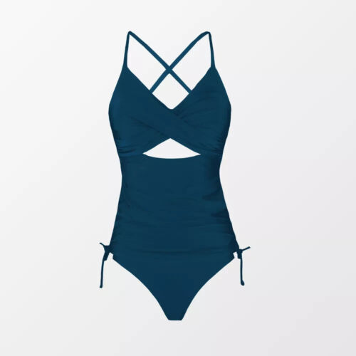 Cupshe- Women's Maternity Cutout Drawstring Swimsuit Tankini Set - 2 pieces set - Picture 7 of 7