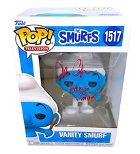 Vinilo Funko Pop firmado por ALAN OPPENHEIMER VANITY SMURF Los Pitufos certificado de autenticidad JSA