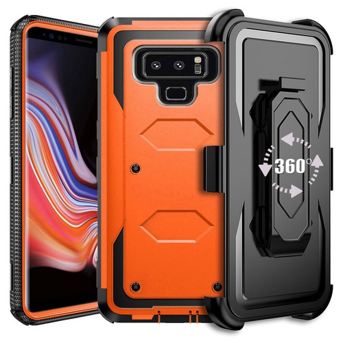 Funda híbrida resistente con clip para cinturón de vidrio templado para Samsung Galaxy Note 9 - Imagen 21 de 54