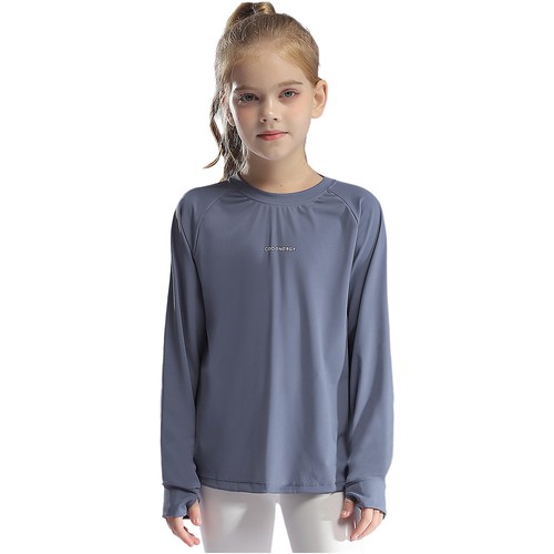 Kids Blouse Active T-shirt Breathable Sports Top Youth Casual Fitness Shirts PE - Picture 6 of 60