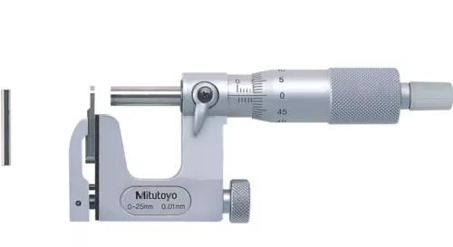 Mitutoyo 117-101 Uni-Mike Micrometer, 0-25mm Range, 0.01mm Graduation