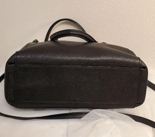 Coach Mini Christie Carryall Crossgrain Leather 2Way Bag F57523 Black USED JPN* - Picture 7 of 13