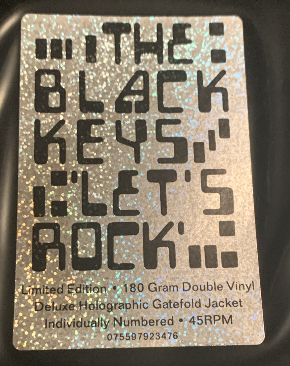 The Black Keys – Let's Rock. Ltd. Ed. Numbered 2xLP 45RPM, Holographic Gatefold. Easy Eye Sound – 075597923476 The Black Keys – Let's Rock. Ltd. Ed. Numbered 2xLP 45RPM, Holographic Gatefold. Easy Eye Sound – 075597923476