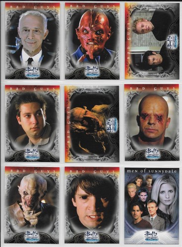 Buffy the Vampire Slayer Men of Sunnydale Master Set with Binder Inkworks 2005 - Picture 21 of 24