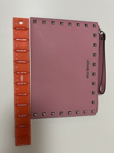 Michael Kors, Women’s XL Jet Set Travel Clutch, Pink With Studs - Picture 7 of 8