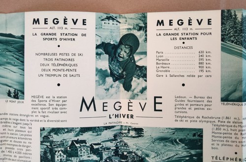 Original Brochure dépliant Megève Haute Savoie L'Hiver Paradis du Ski - Picture 4 of 5