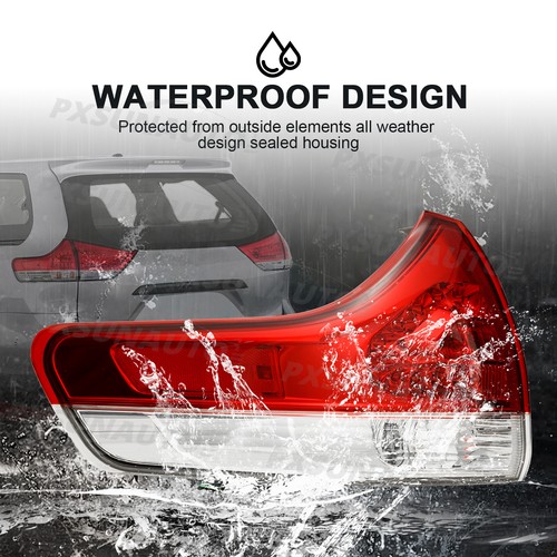 Outer Tail Light Left Driver Side LH For 2011 2012-2014 Toyota Sienna Brake Lamp - Picture 3 of 8