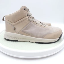 Bogs Slate Mid CT Mens 11 Work Boots Taupe Suede Waterproof Composite Toe Boots