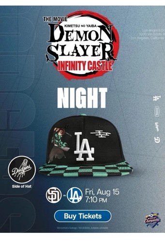 2025 Los Angeles X Demon Slayer Hat Snap BACK NEW SGA