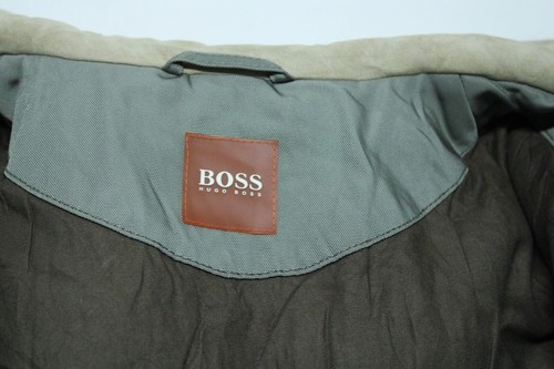 Hugo Boss Long Coat Mens Size 52 XL Khaki Military Field Nylon Chore Y2K Uniform - Picture 11 of 22