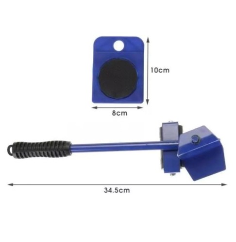 5X Heavy Furniture Lifter Shifter Remover Roller Wheels Moving Mover Tools Kit - Picture 7 of 7