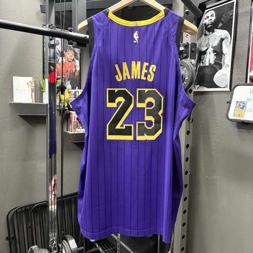 Authentic LeBron James Lakers 2018 City Edition Nike Jersey Lore Series 56 XXL - Picture 5 of 5