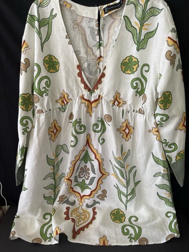 New York & Co. Women’s Dress SZ XL Green Medallion - Picture 2 of 7