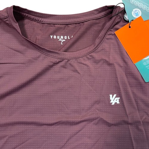 Camiseta manga corta de compresión YoungLA para hombre granate anti mecha 423 Zephyr - L - Imagen 2 de 4