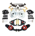 1965 70 Chevy Impala 2" Drop Spindle Disc Brake Conversion A-Arms Black Wilwood