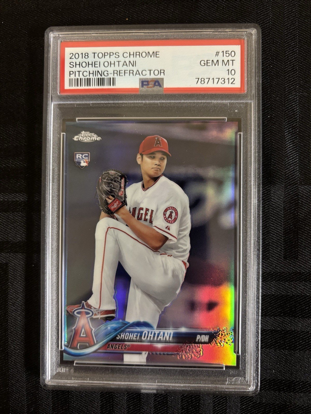 2018 Topps Chrome Shohei Ohtani Pitching Refractor PSA 10 Rookie Card!