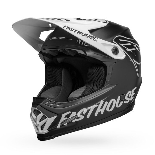 Bell Racing Moto-9 MIPS Youth Helmet (FH Flying Colors Matte Black/White) - Foto 4 di 11