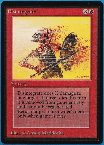 Disintegrate Beta MINT Red Common MAGIC THE GATHERING CARD (ID# 502583) ABUGames - Picture 1 of 2