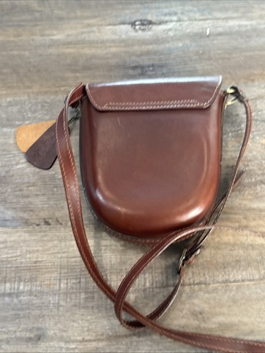 Bolso de hombro RUFRA de cuero marrón. Vintage - Imagen 18 de 20