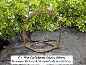 Old Rare Vintage Antique Civil War Relic Confederate Calvary Iron Stirrup