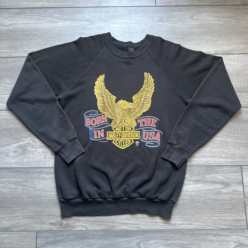 Vintage 80er HARLEY DAVIDSON EDELMETALL EAGLE SWEATSHIRT XL 90s SCREEN STARS USA - Bild 1 von 17