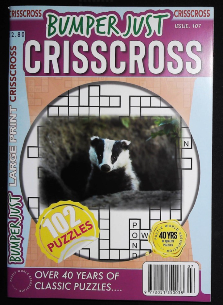 Bumper Just Criss Cross Puzzle Magazine Issue 107 NEW