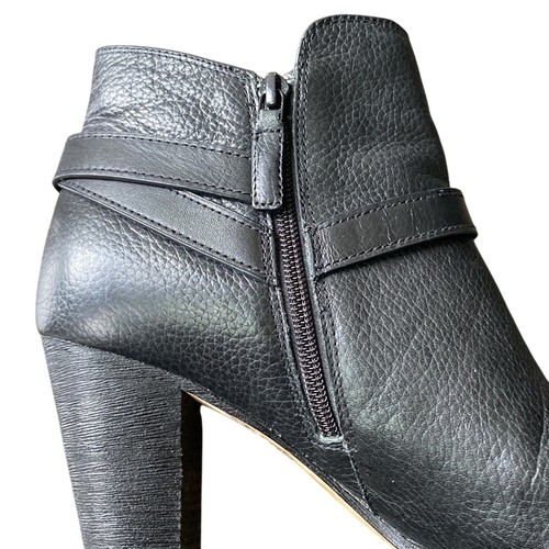 COLE HAAN Botín de Cuero para Mujer Talla 10.5 Negro Botín Tacón Apilado Clásico - Imagen 7 de 9