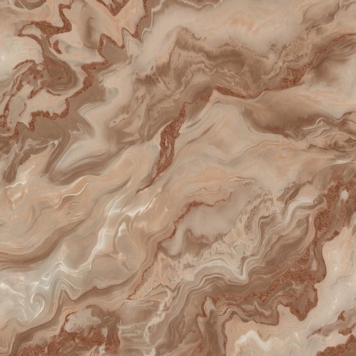 Vinyl Marble Wallpaper Mocha / Rose Gold Mystic Spell 10447-13 Elle Decoration - Picture 2 of 5