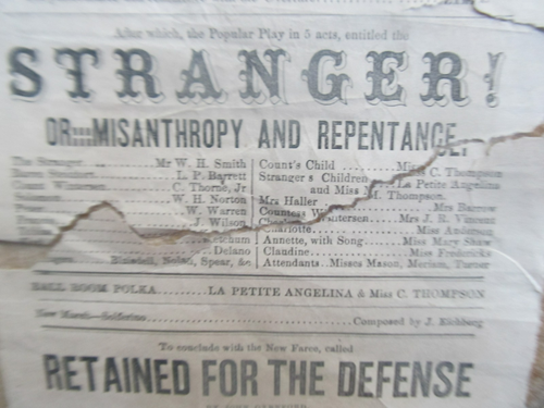 SELTENES Antebellum / Bürgerkrieg THEATER WERBUNG BROADSIDE, Boston Museum, 1859 - Bild 6 von 8