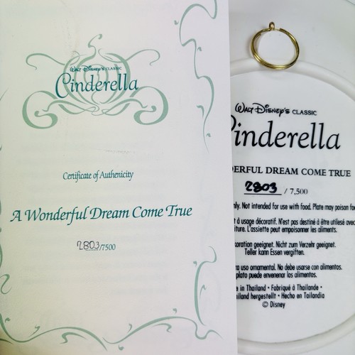 Disney Cinderella 3D Collector Plate A Wonderful Dream Come True Numbered w COA - Picture 8 of 13