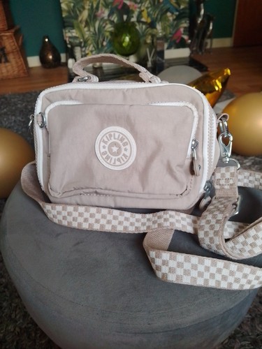 Kipling Kasia Boxy Mini Cross-Body Bag. Taupe Chess strap RRP £70.50 - Bild 3 von 6