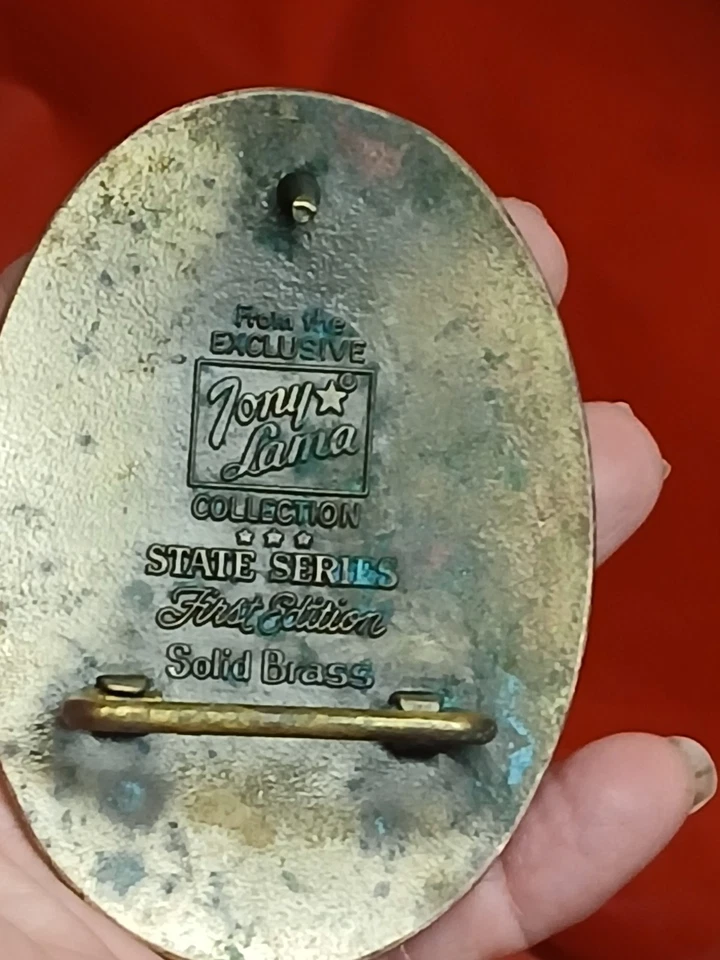 Hebilla de cinturón sello estatal de Carolina del Sur de la colección Tony Lama "Serie estatal". Foto 3 de 4