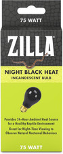 Reptile Terrarium Incandescent Heat Bulb, Night Black, 75 Watts