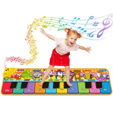 Kids Musical Piano Mats with 25 Music Sounds, 43 x 14 inches, Multicolor