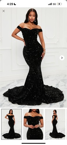 Medium, Black Sequin Dress - Picture 1 of 3