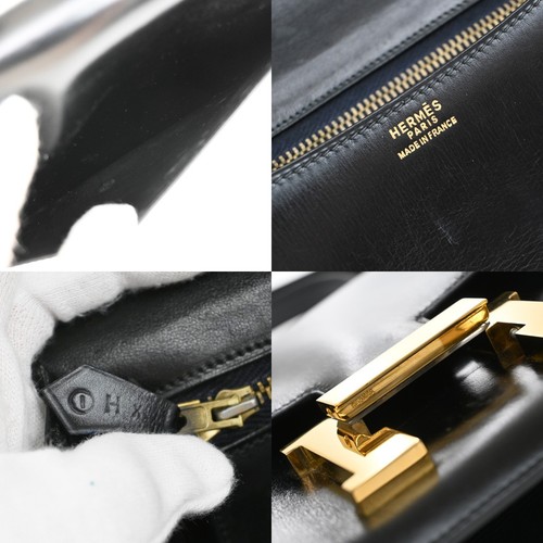 HERMES Constance Shoulder Hand Bag Circle I Box Calf Leather BK Vintage 275RF490 - Picture 14 of 16