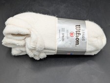 Vintage Wilson NOS Sport Socks Women s 8.5-11 White 3 Pairs USA