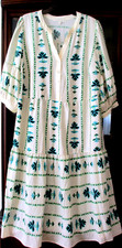 NWT Anthropologie Figueroa Flower Ivory Teal Tulip Tiered Flowy Midi Dress 2X 3X NWT Anthropologie Figueroa Flower Ivory Teal Tulip Tiered Flowy Midi Dress 2X 3X - Image 1