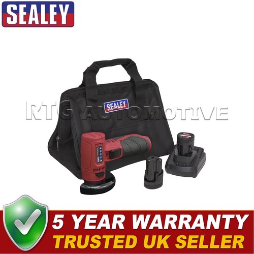Sealey SV12 Series 75mm Cordless Angle Grinder Kit 12V 2 Batteries CP1210KIT - Picture 2 of 4