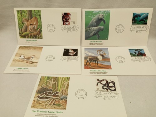 US First Day Issue Covers - Lot of 15 Covers 1996 ENDANGERED SPECIES (FDC247) - Picture 4 of 4
