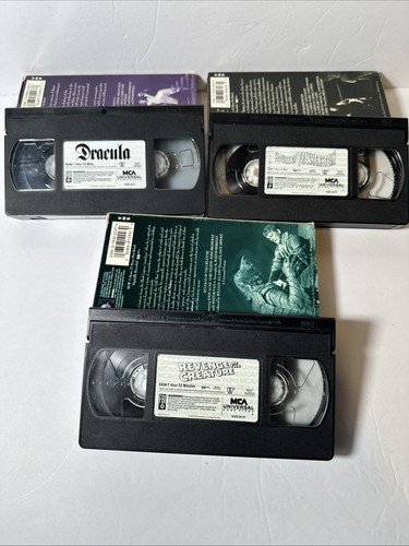 Dracula Frankenstein Revenge Creature VHS Set Universal Monsters classic - Picture 4 of 4