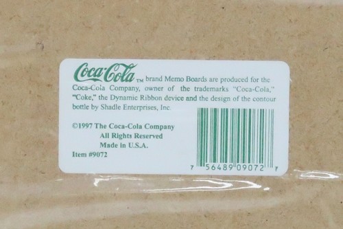 VINTAGE 1997 ICE COLD COCA-COLA SOLD HERE WOODEN SIGN MEMO BOARD 18" x 22" - Picture 5 of 15
