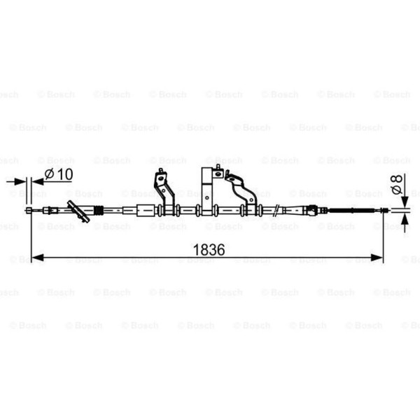 Bosch Handbremsseil Bremsseil Hinten Links Passend FüR KIA Sportage Je_ Km_-image